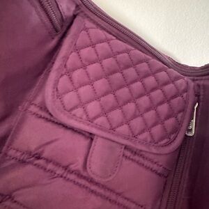 Purple Quilted Women's Shoulder Bag